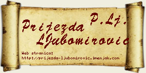 Prijezda LJubomirović vizit kartica